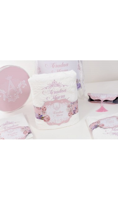 Trusou de botez regal pentru fetite tematica florala, Mica printesa 9